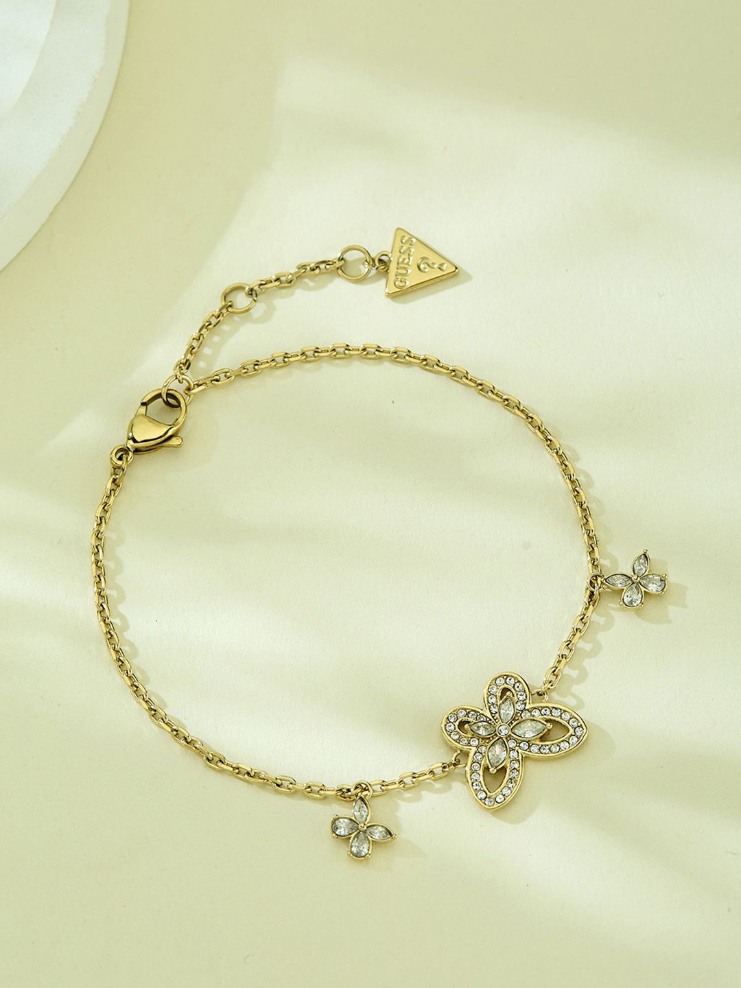 Women Lily Gold-Plated Stainless Steel Bracelet
