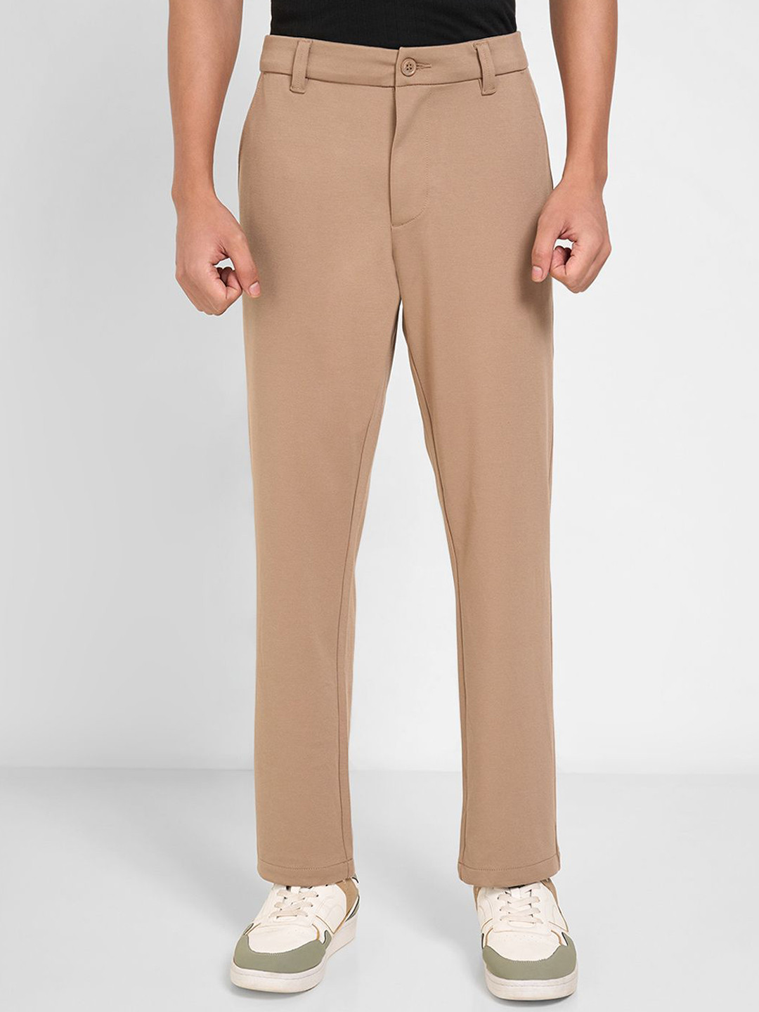 Peregrine by Pantaloons Men Slim Fit Mid-Rise Trousers