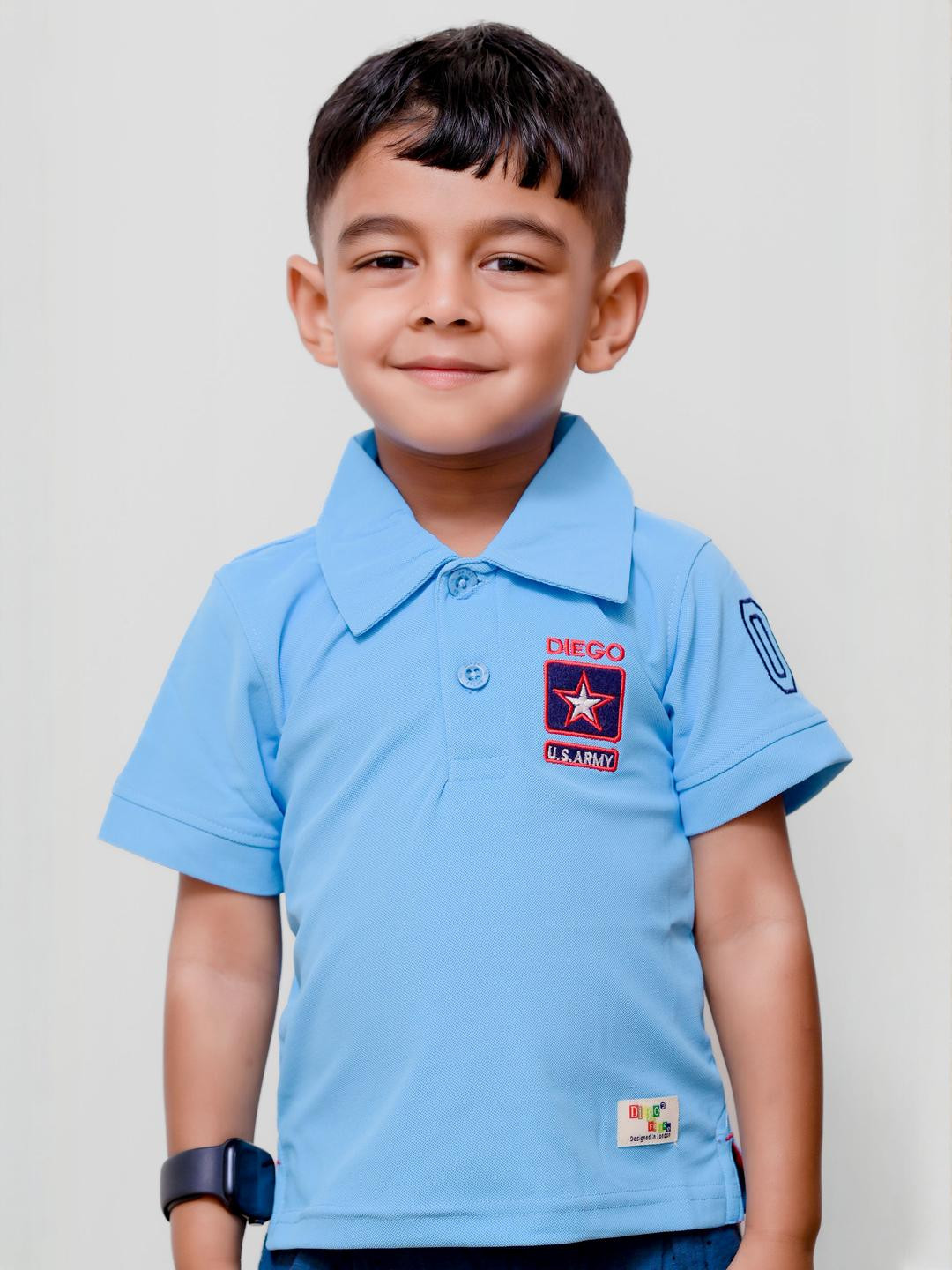 DIEGO FELIPE Boys Blue Tshirts