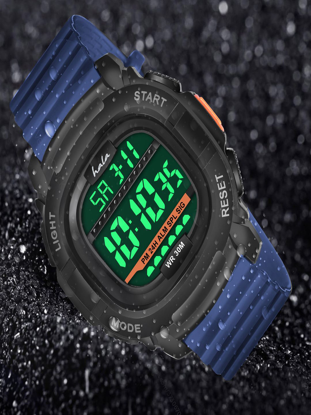 Hala Men Square Dial & Straps Analogue and Digital Watch Hala-1050-Navy Blue