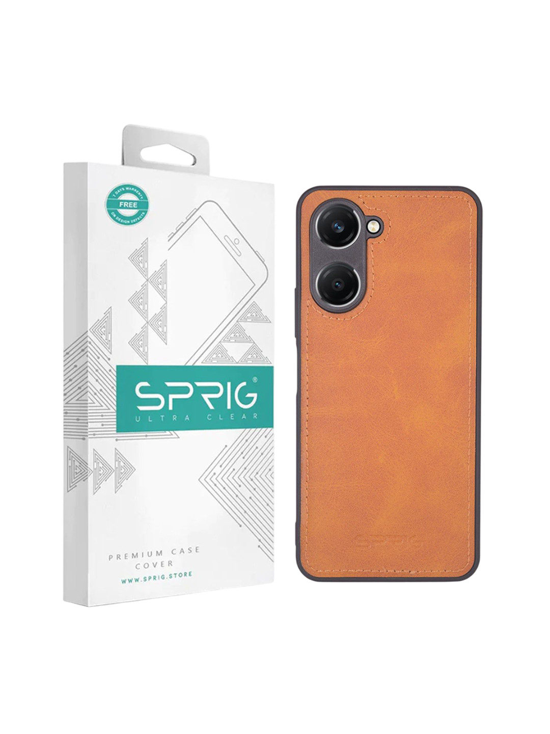 SPRIG vivo T3 Lite Matte PU Leather Back Cover
