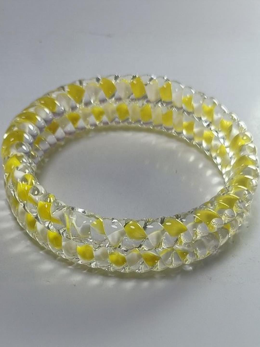 HALLO Yellow Plastic Bangle