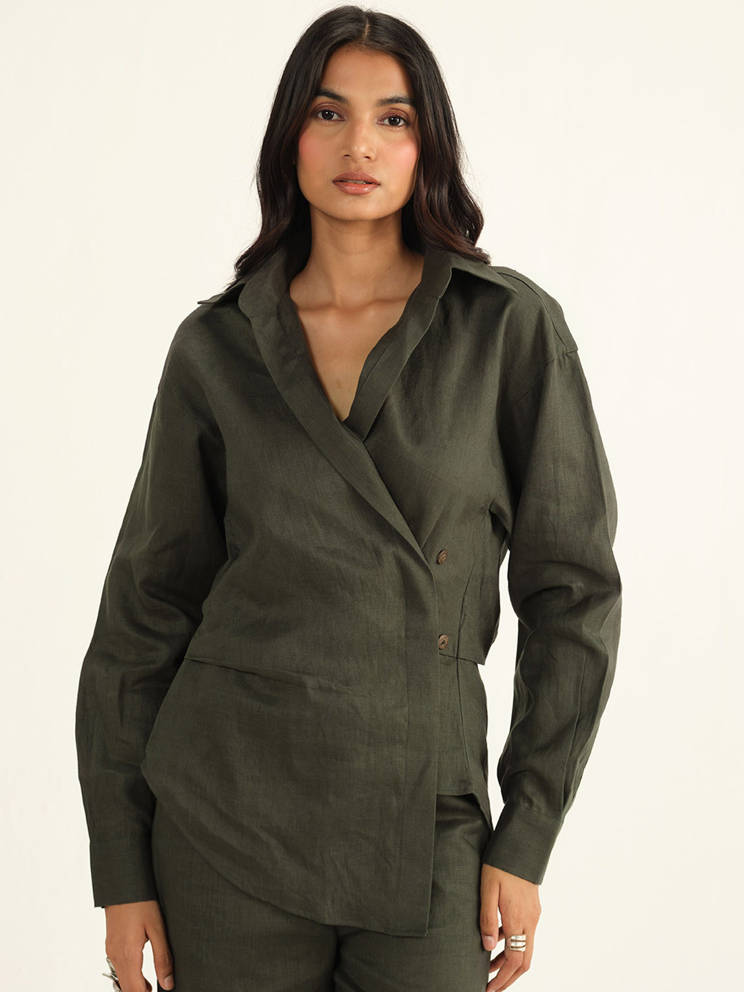 Shop Staple Shirt Collar Top & Trousers Co-Ords