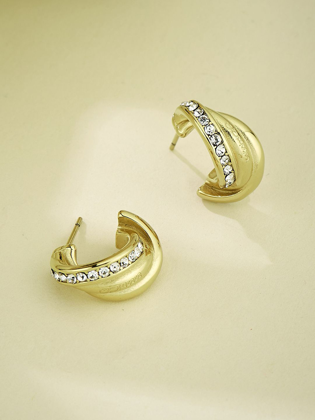 Women Perfect Gold-Plated Stainless Steel Earrings