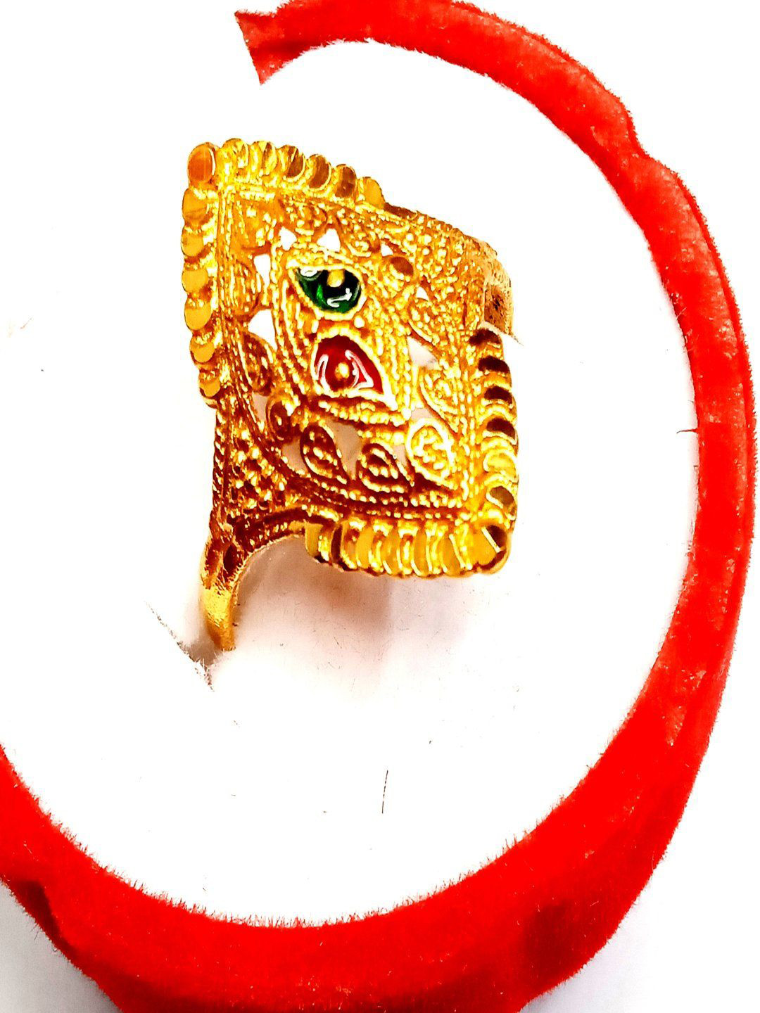 Nawab Collection Set Of 3 Gold-Plated Finger Rings