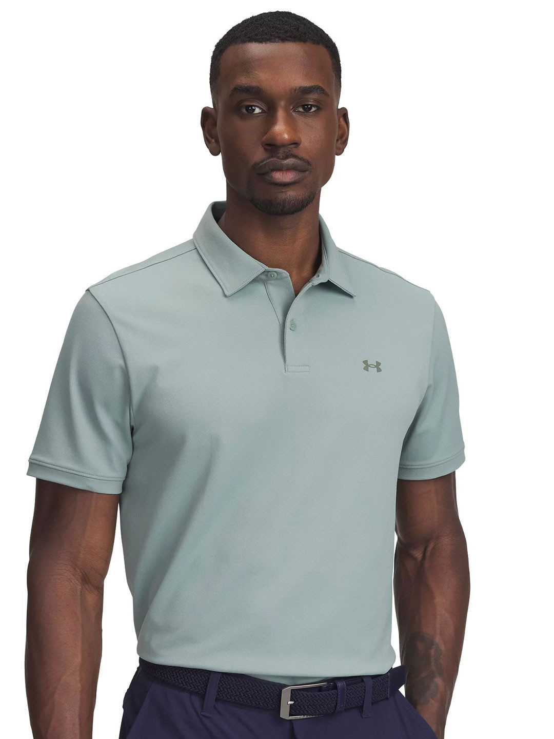 UNDER ARMOUR Men Drive Sport Pique Short Sleeve Polo Collar T-Shirt