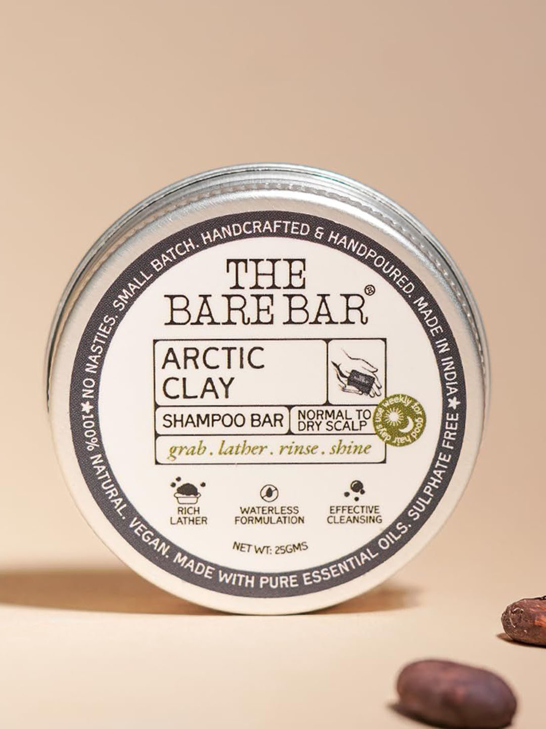 The Bare Bar Arctic Clay Shampoo Bar - 25 g
