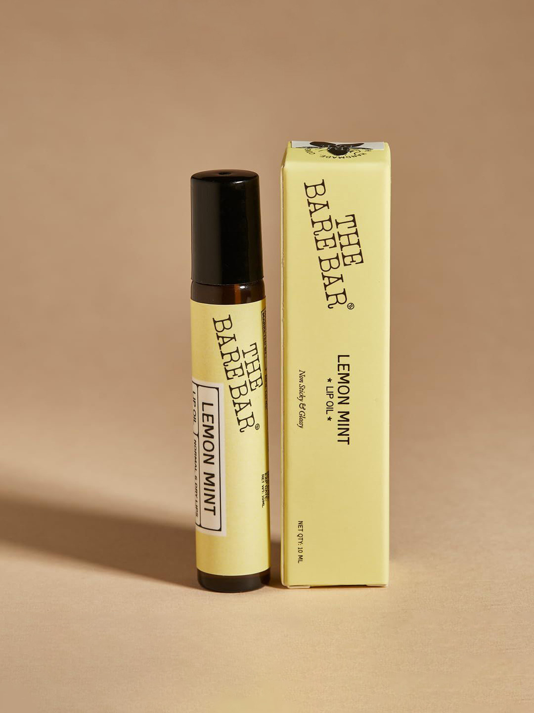 The Bare Bar Lemon Mint Lip Oil With Coconut & Jojoba Oil - 10 ml