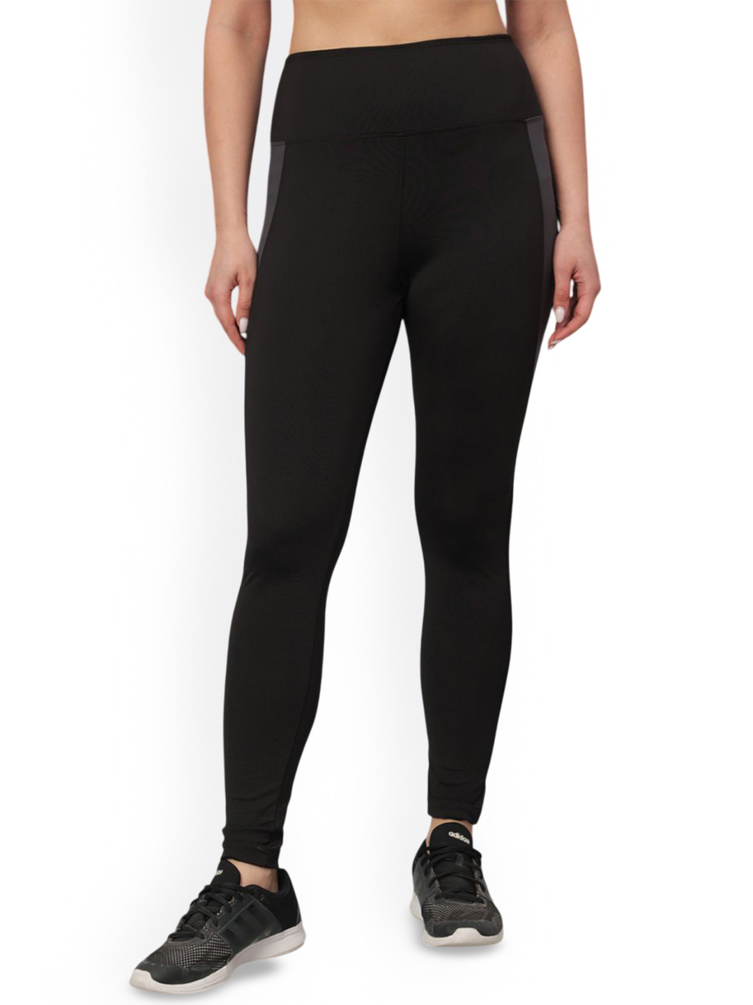 Unicus Apparel Colourblocked High-Rise Ankle-Length Gym Tights