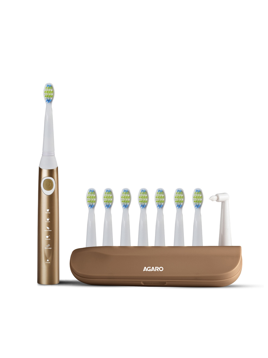 Agaro Cosmic Plus Max Sonic Rechargeable Electric Tooth Brush - Champagne Gold