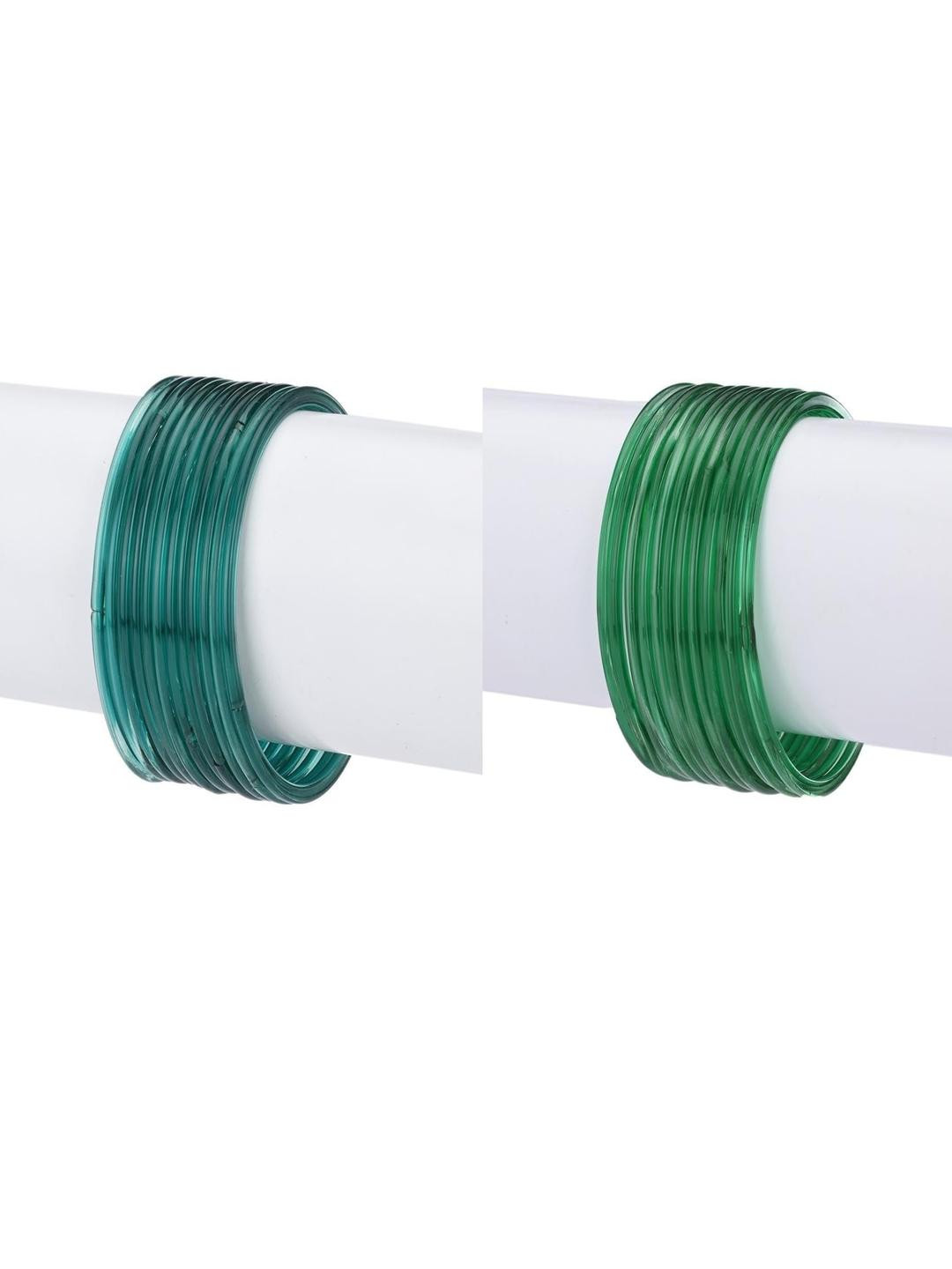 SOMIL Set of 2 Green Glass Bangles