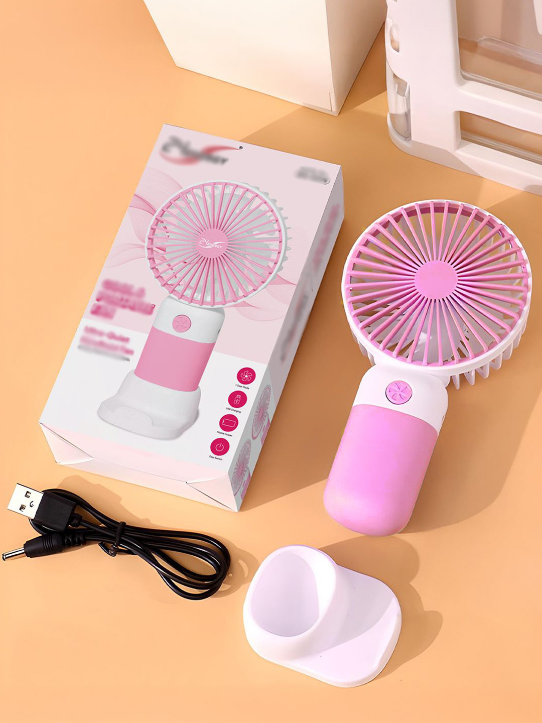 24ENERGY EN-3024 USB Rechargeable Personal Cooling Mini Hand Fan