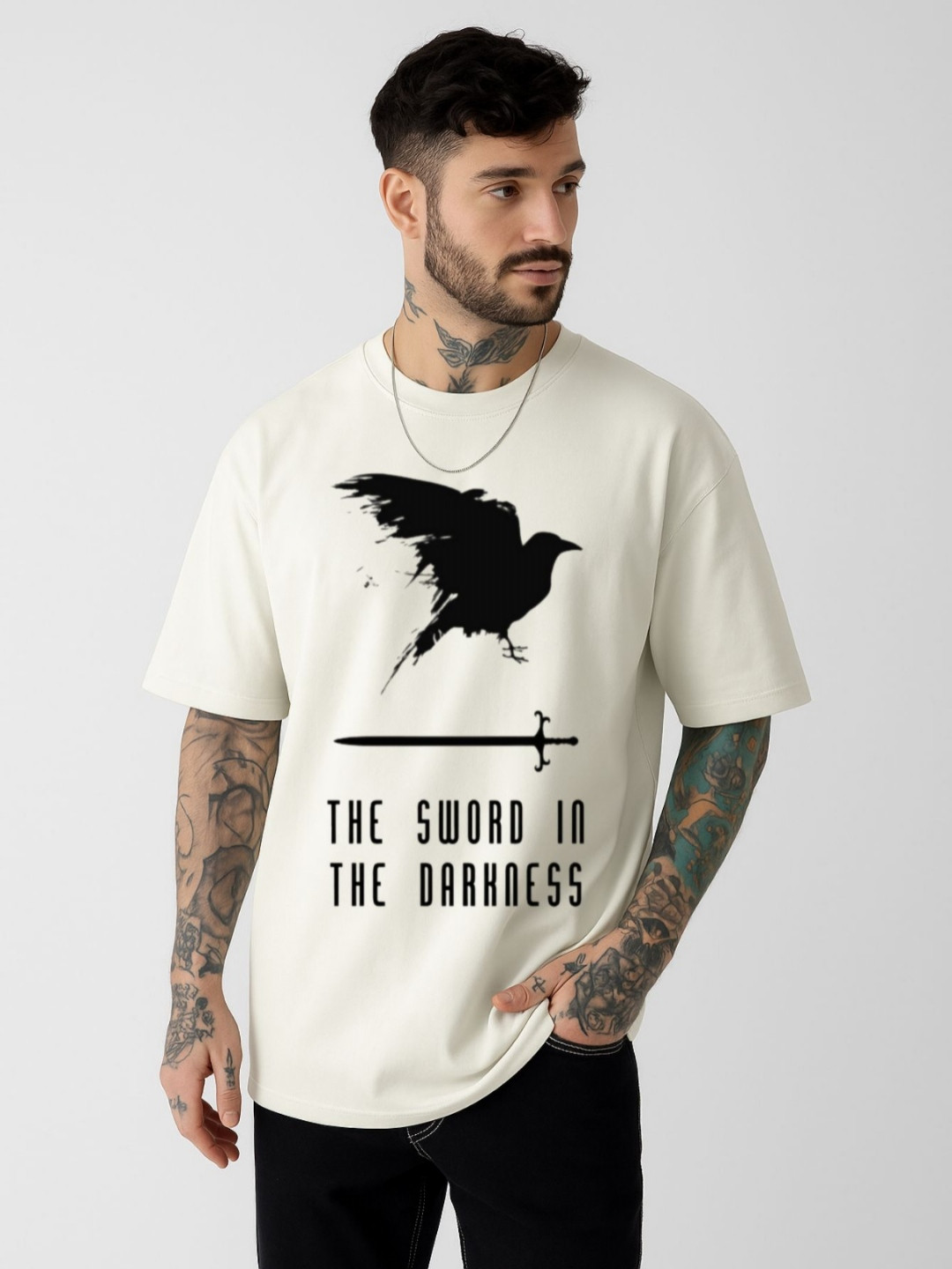 Be Crazy Typography Printed Oversized Cotton T-shirt