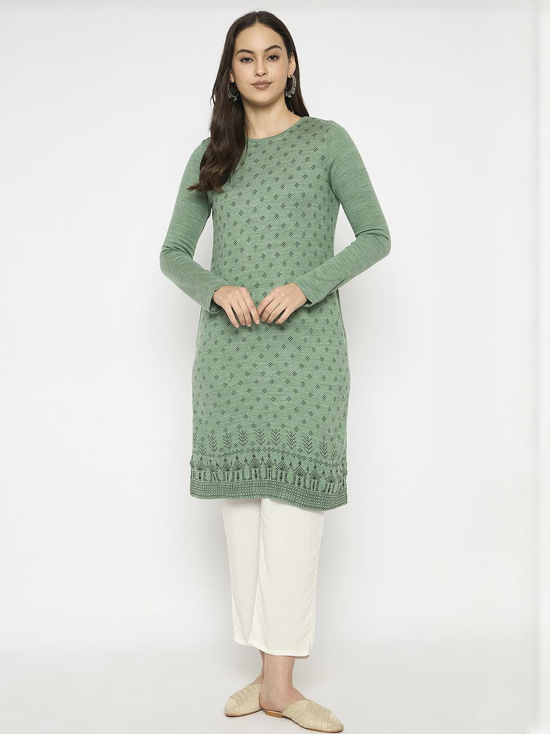 VIAZAA Women Green Kurtis