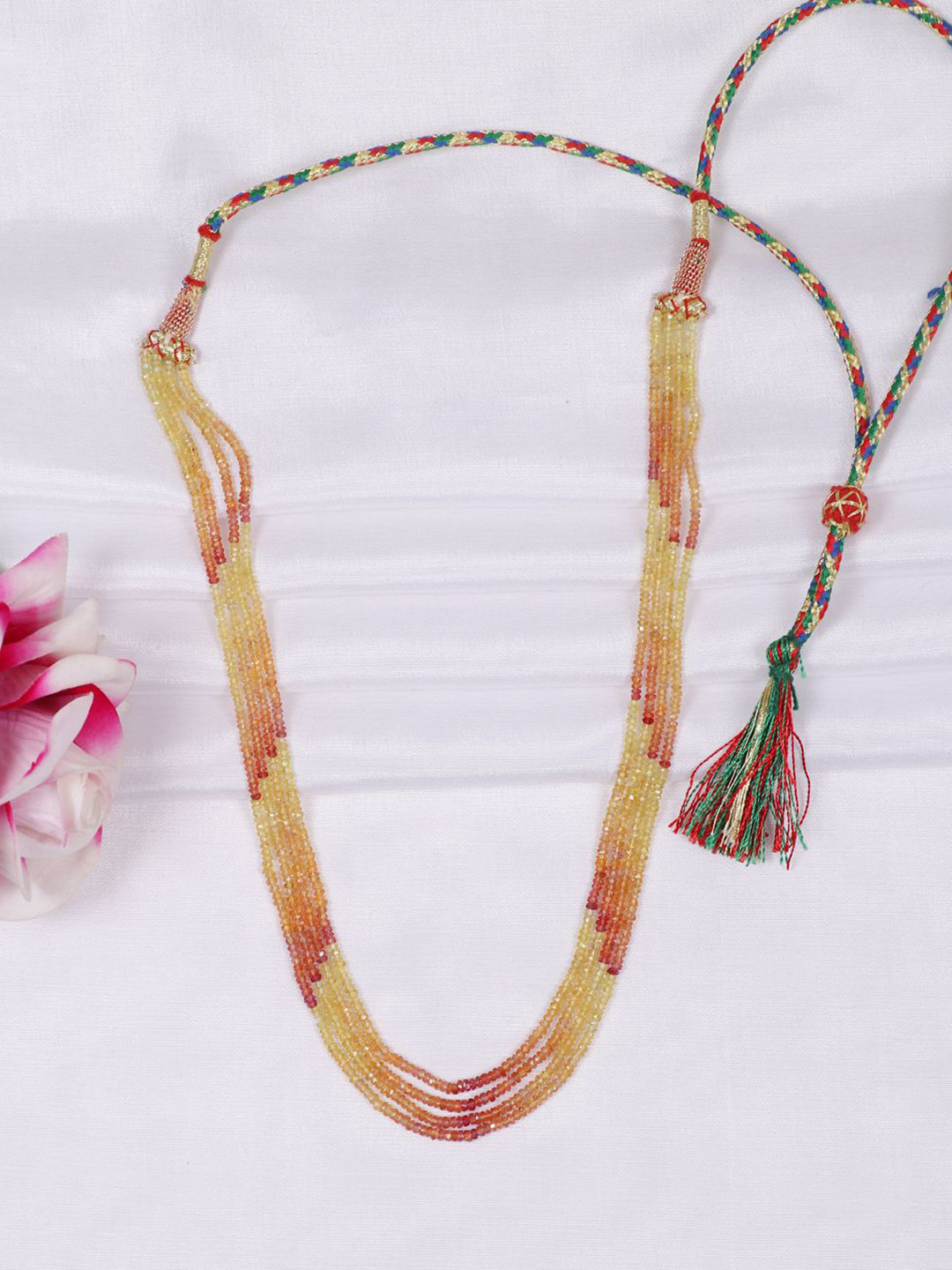 Raj Gems Natural Sapphire Gemstone Faceted Beaded Necklace Jewellery