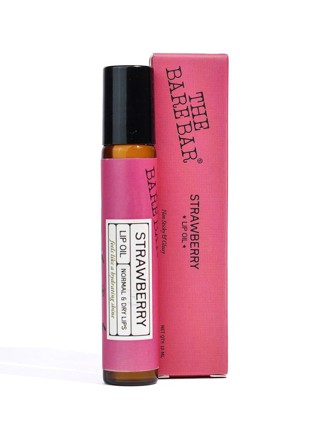 The Bare Bar Strawberry Lip Oil With Coconut & Jojoba Oil - 10 ml