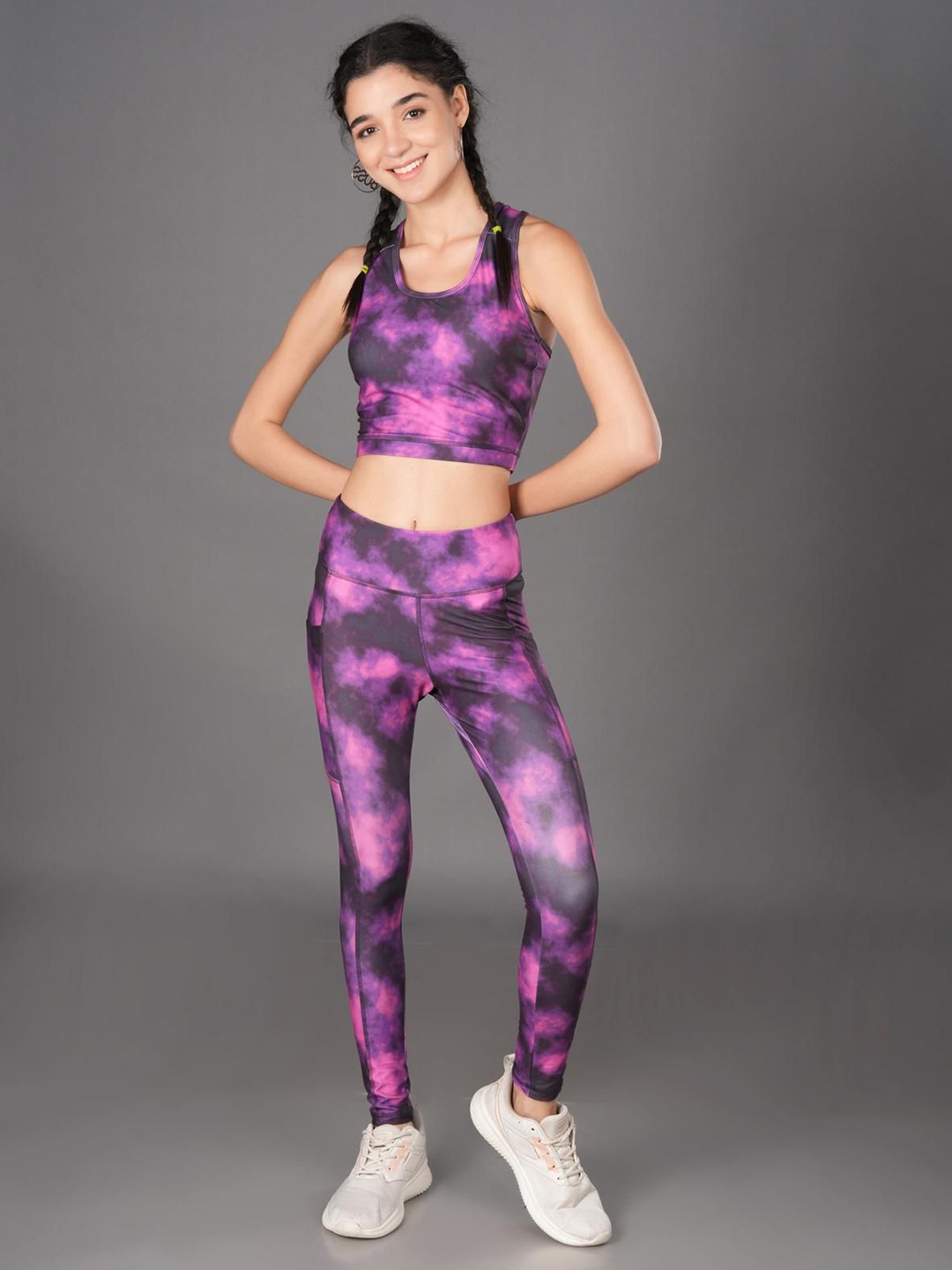 The Dance Bible Printed Scoop Neck Padded Top With Tights Activewear  Co-Ords