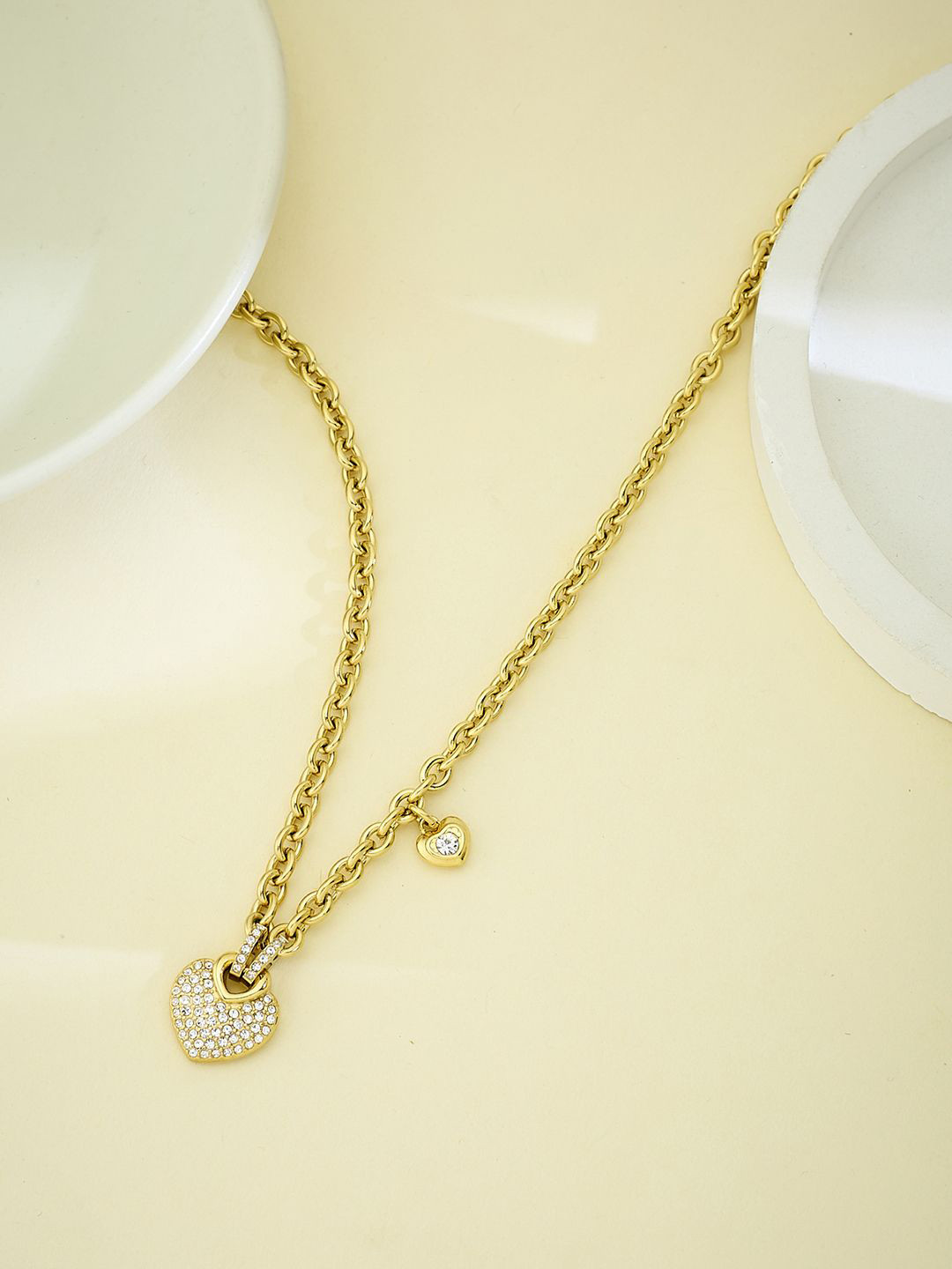 GUESS Women Crazy In Love Gold-Plated Stainless Steel Necklace