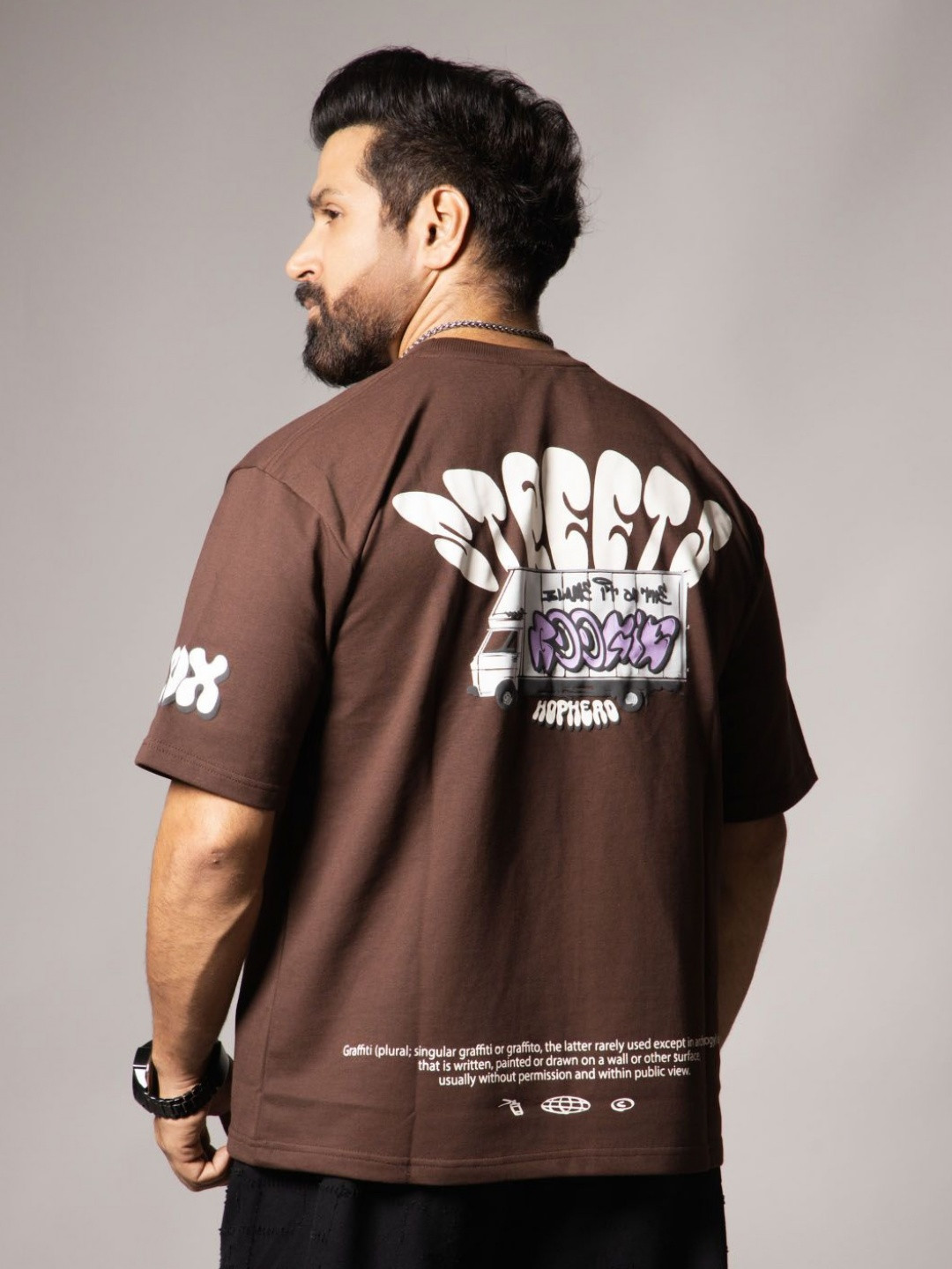 HOP HEAD Typography Printed Oversized T-shirt