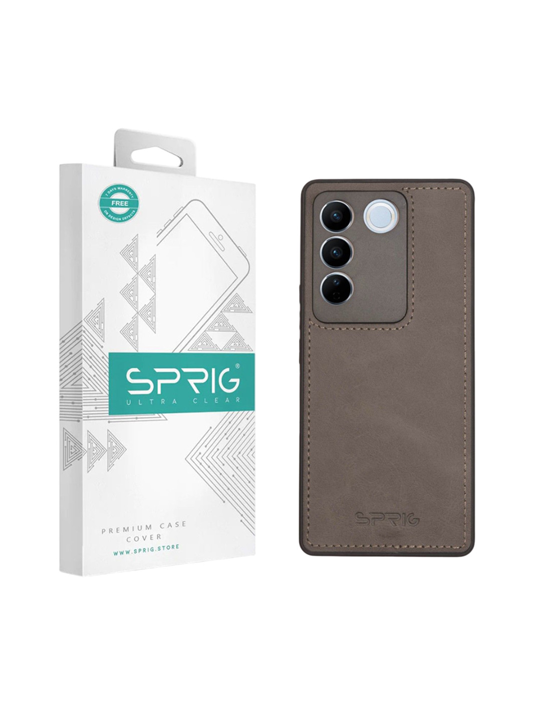 SPRIG vivo V27 5G Matte PU Leather Back Cover