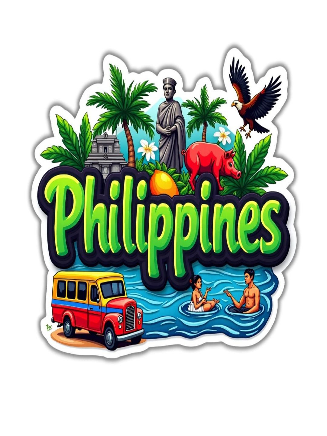 Philippines Country Theme Souvenir Wooden Refrigerator Stylish Fridge Magnet