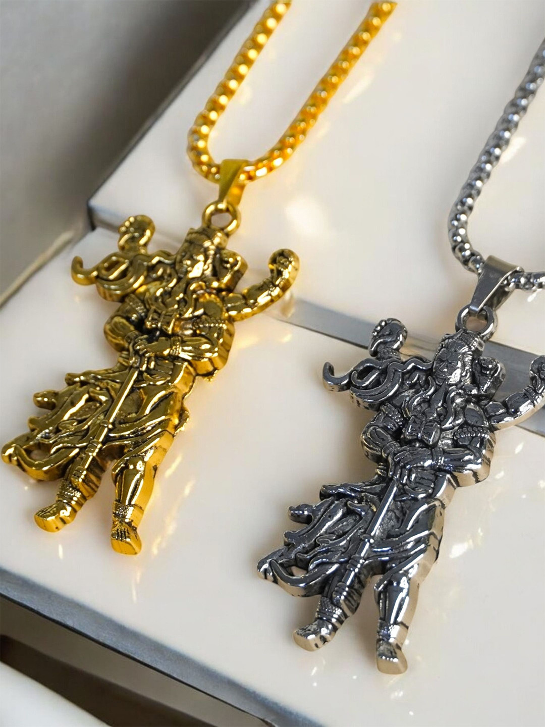 Japam Set Of 2 Shiva Pendant With Chains