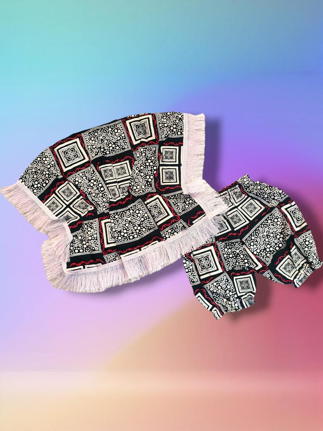 SMR DRESSES Black Cotton Blend Clothing Set