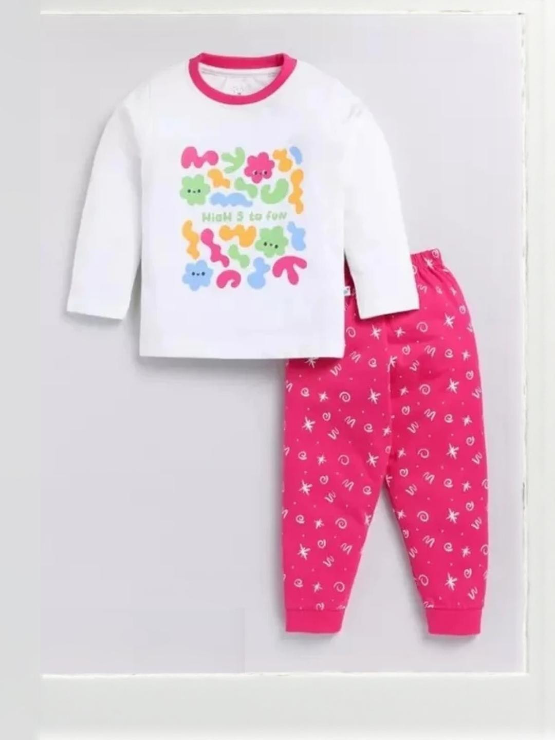 MUSNAH GARMENTS Pink Cotton Blend Clothing Set