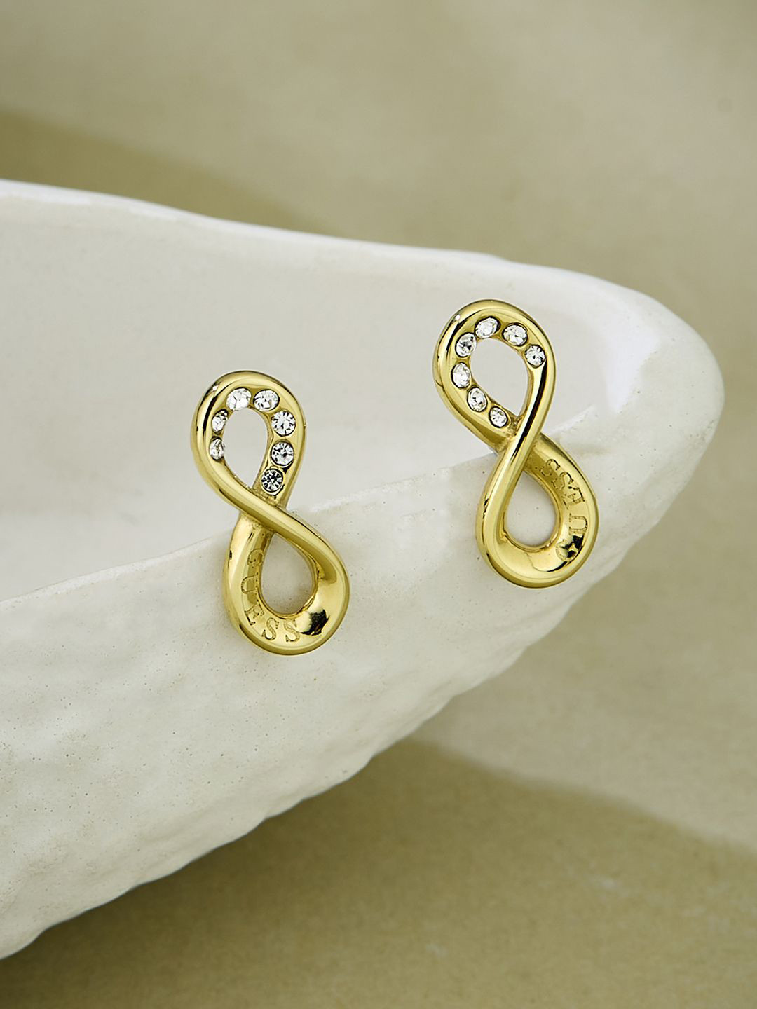 GUESS Women Endless Dream Gold-Plated Stainless Steel Earrings