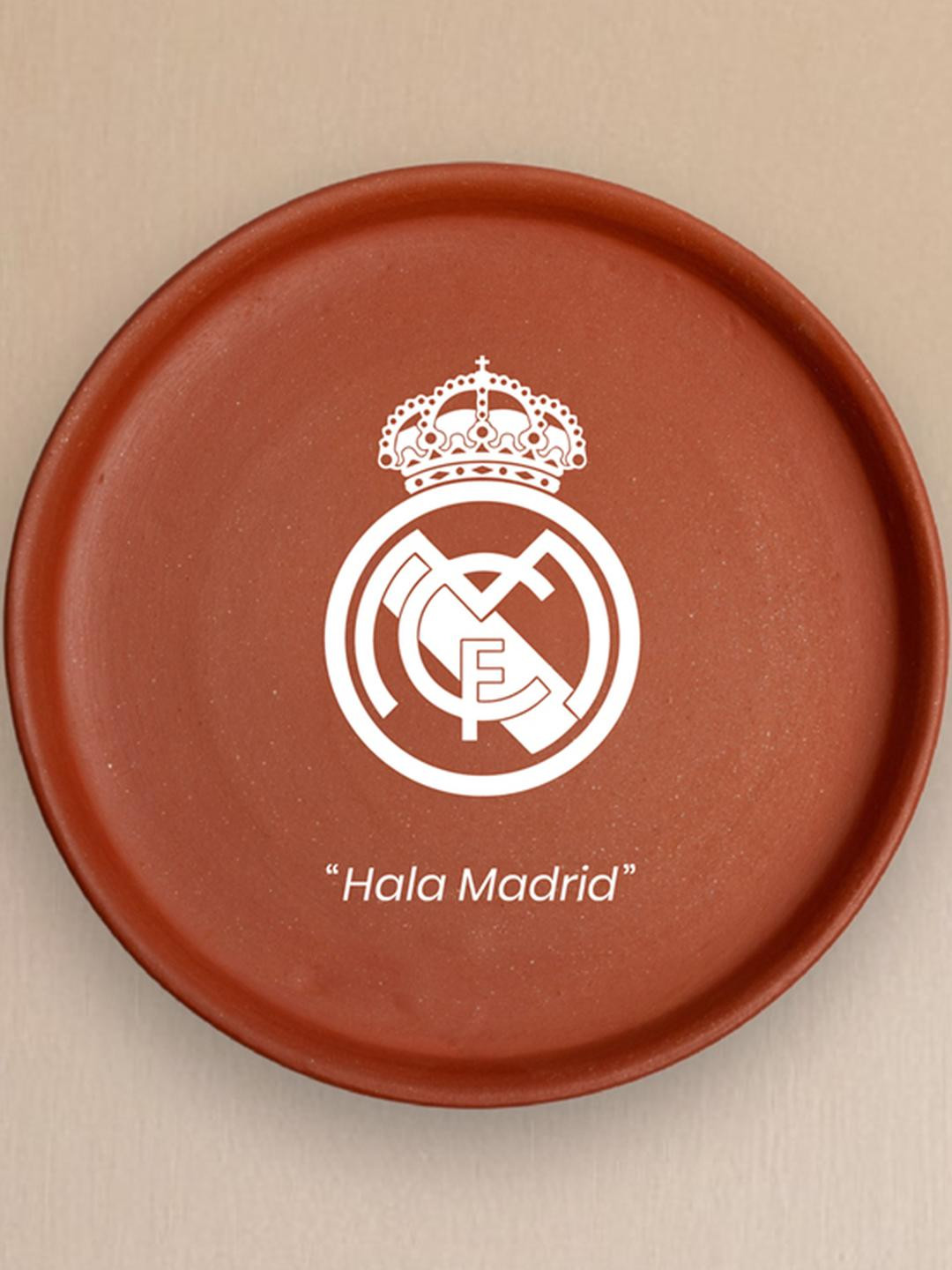 ALMIRO TREE Wall Plate with Football Club - Real madrid Clay Glossy Hall Wall Plates-8In