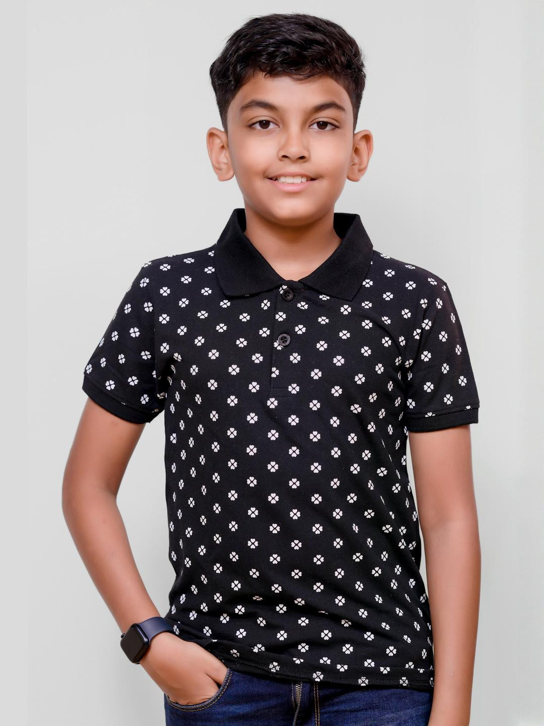 DIEGO FELIPE Boys Black Tshirts