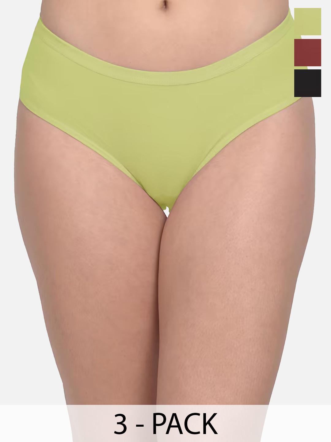 DHANDAI FASHION Pack Of 3 Cotton Hipster Briefs Soft Cotton Panty (DC-M-6)Mlt Pcs-3