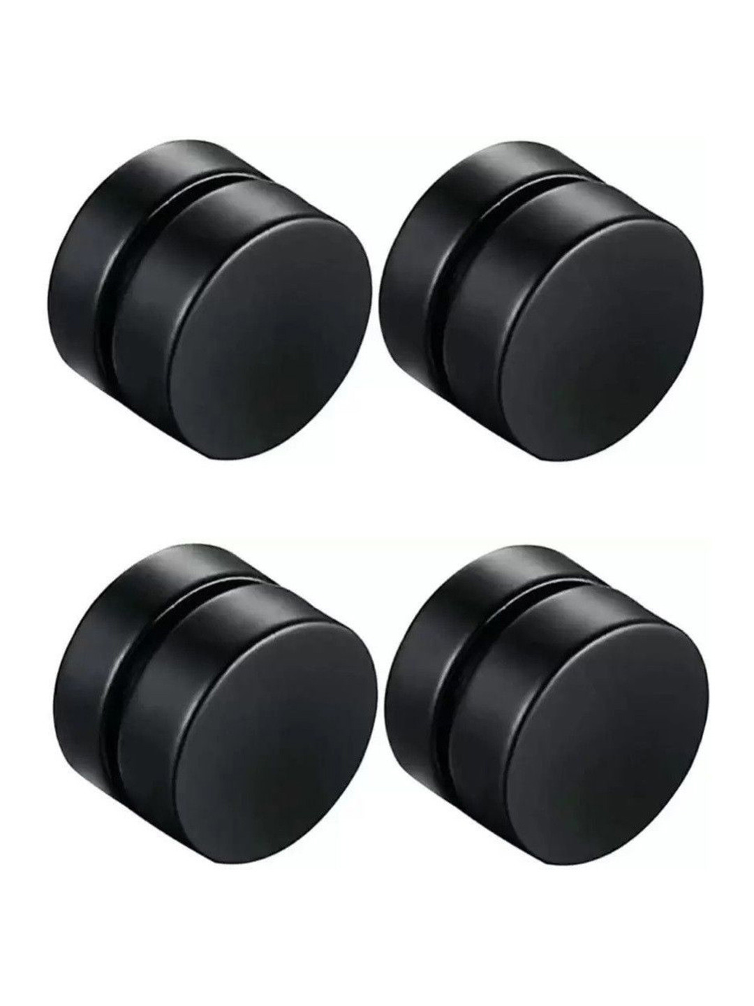Teeragaj Unisex Set Of 2 Stainless Steel Circular Shaped Double Sided Studs