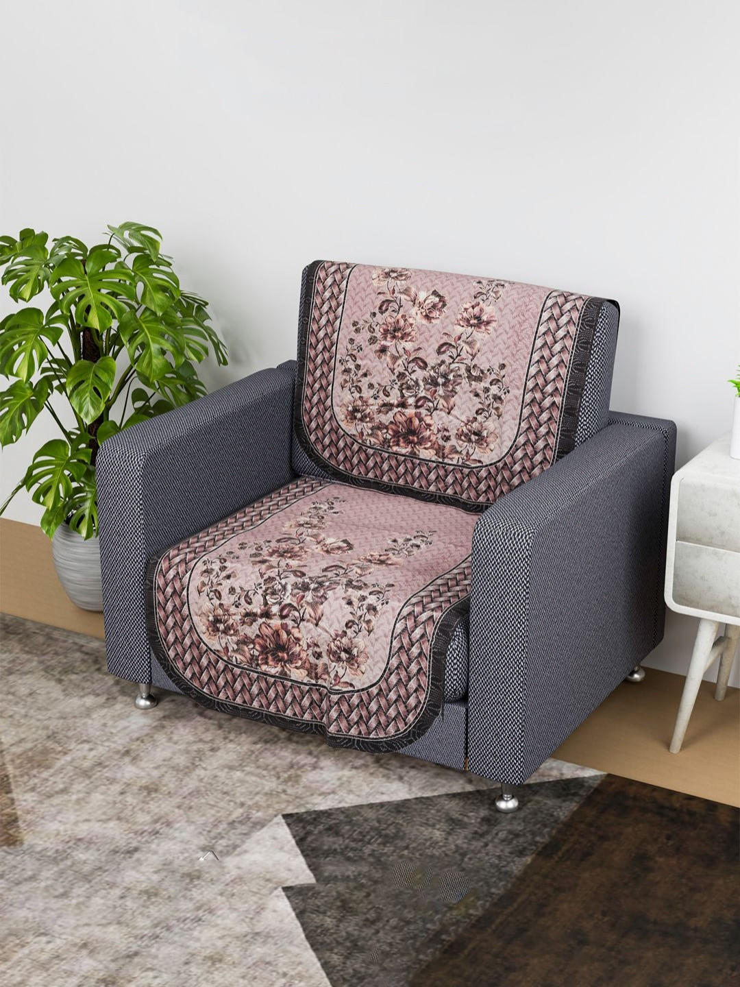 Aura Unisex Peach Sofa Covers