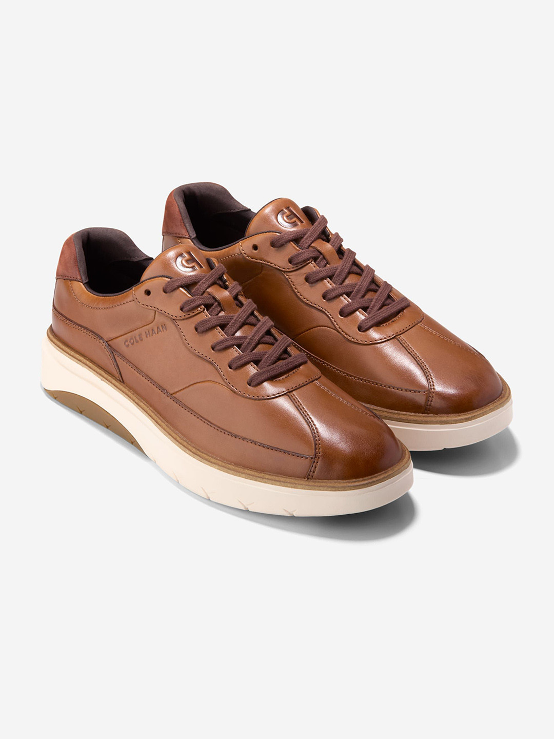 Cole Haan Men GRANDPRO FEATHERARC BIKE TOE Brown Sneakers