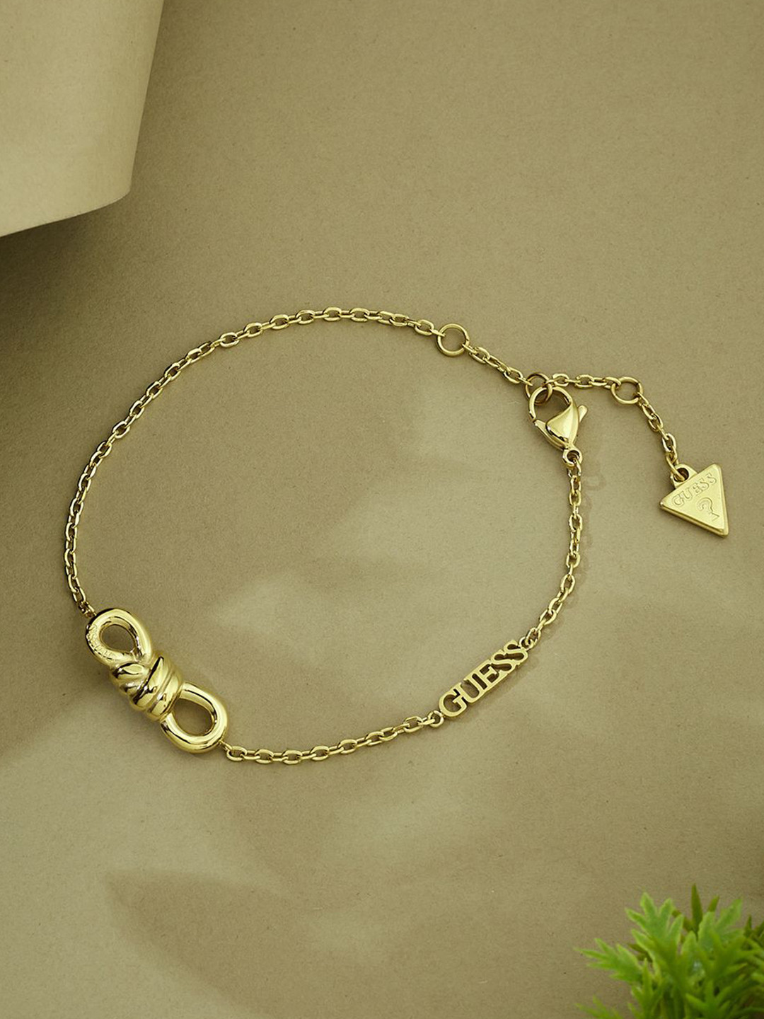 GUESS Women Modern Love Gold-Plated Stainless Steel Bracelet