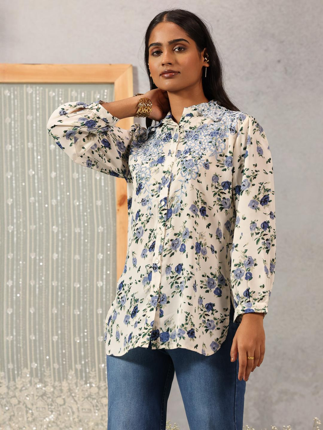 Lakshita Women Navy Blue Shirts