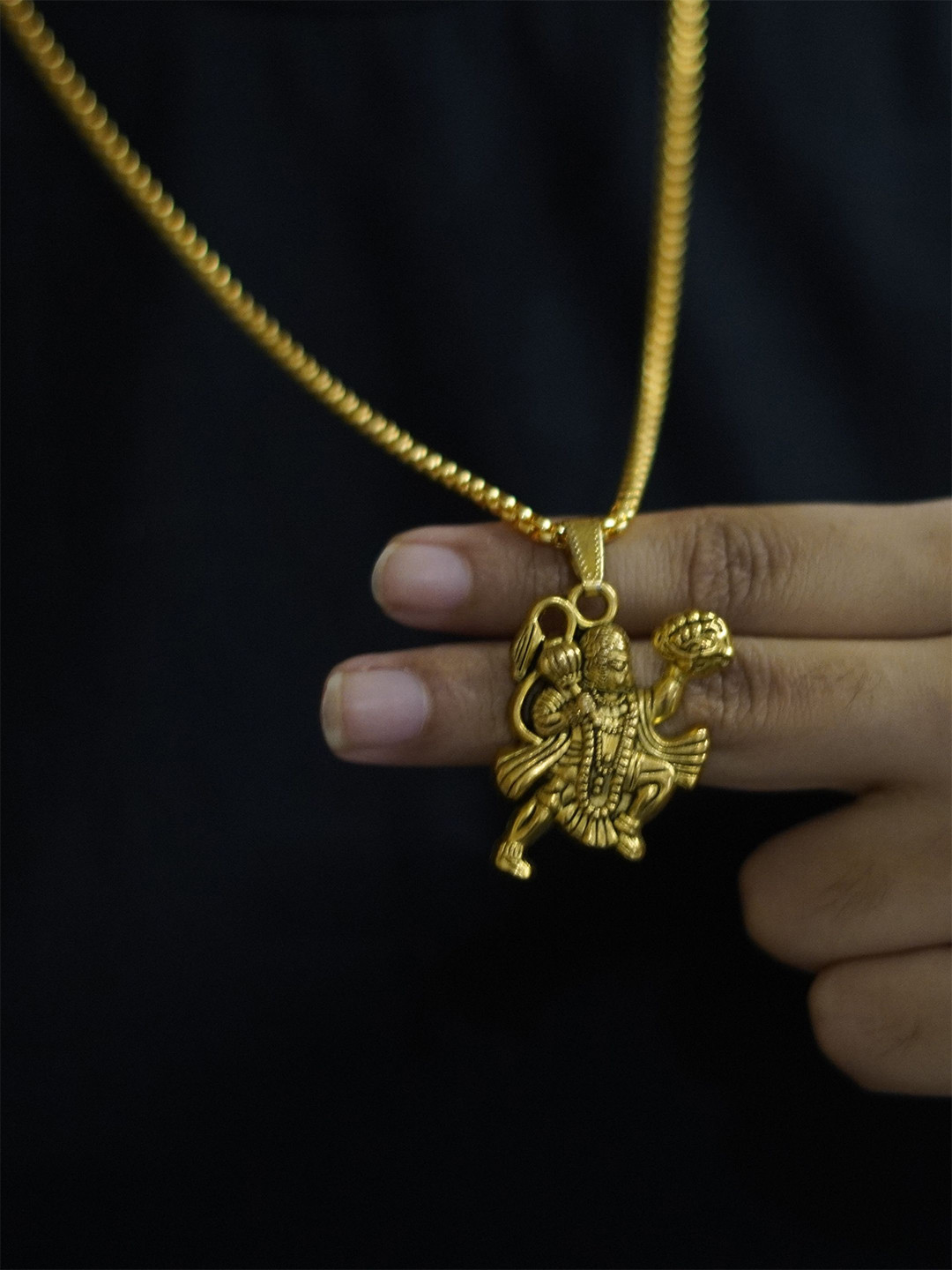 Japam Hanuman Ji Pendant With Chain