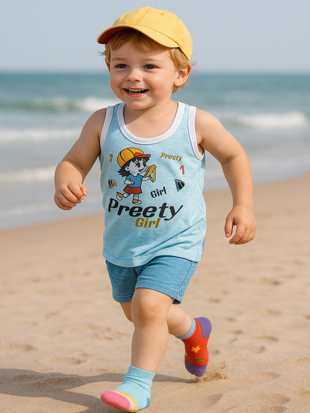 Cortica Kids Colorful Printed Vest Baniyan Cotton Inner Wear