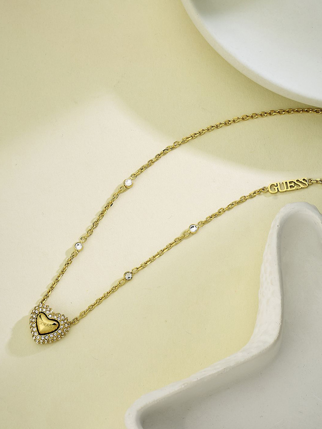 GUESS Women Beloved Gold-Plated Stainless Steel Necklace