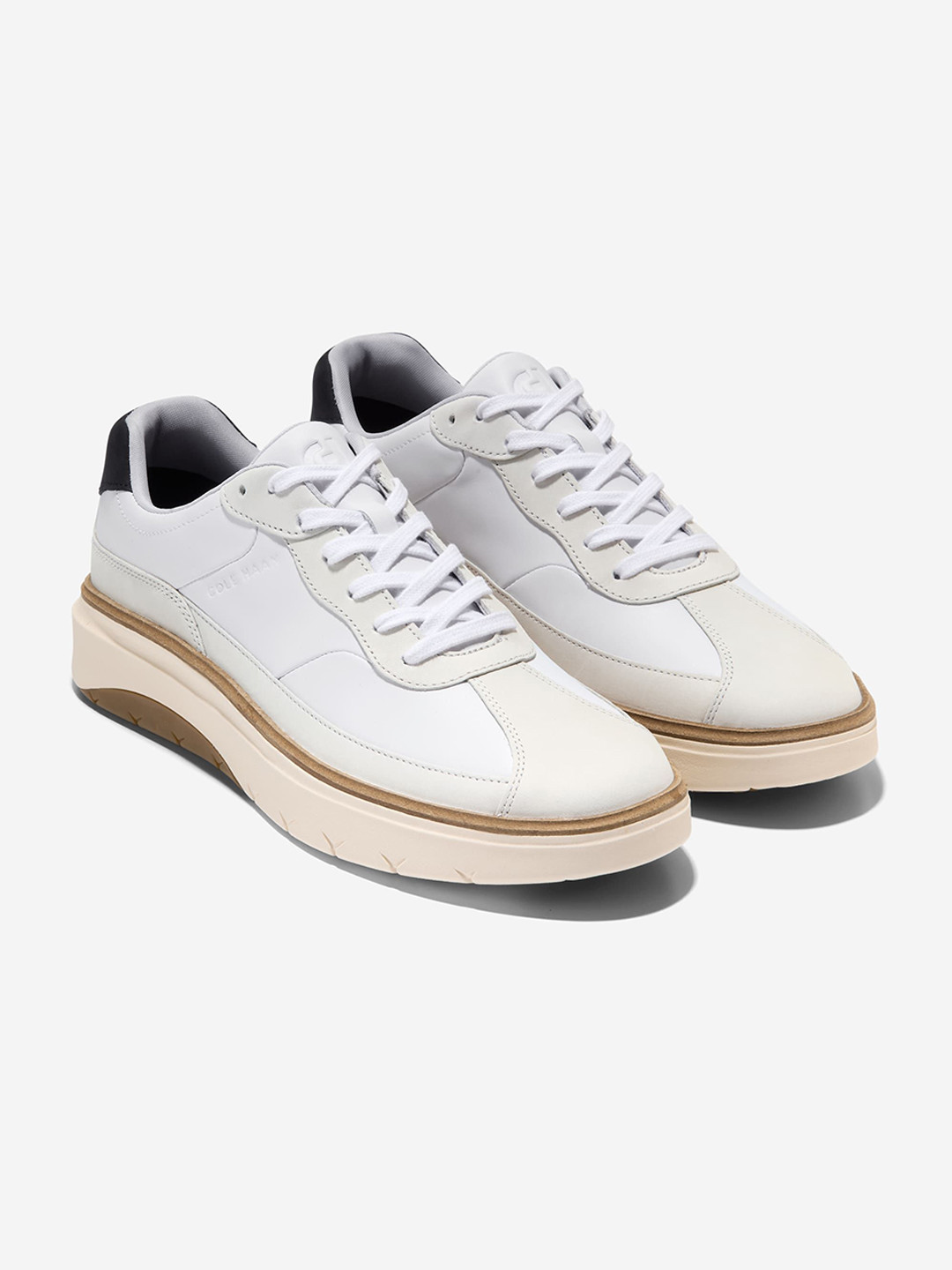 Cole Haan Men GRANDPRO FEATHERARC BIKE TOE White Sneakers