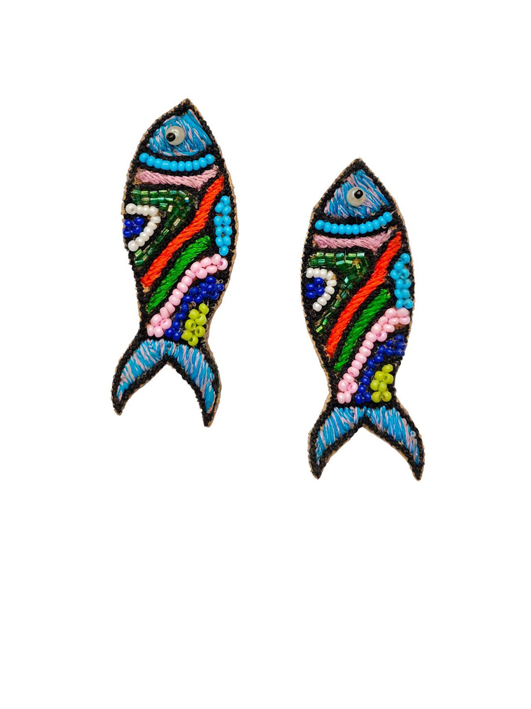 Abeo Artificial Beaded Quirky Shaped Drop Earrings