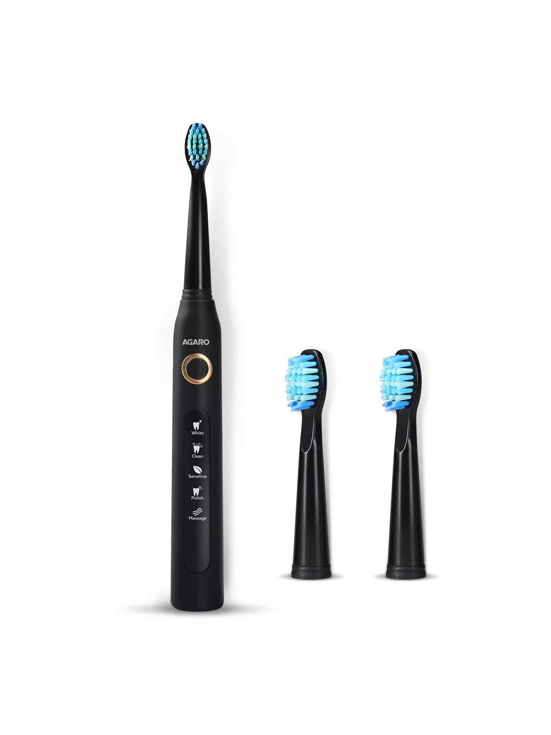 Agaro Cosmic Sonic Technology Rechargeable IPX7 Waterproof Electric Tooth Brush - Black