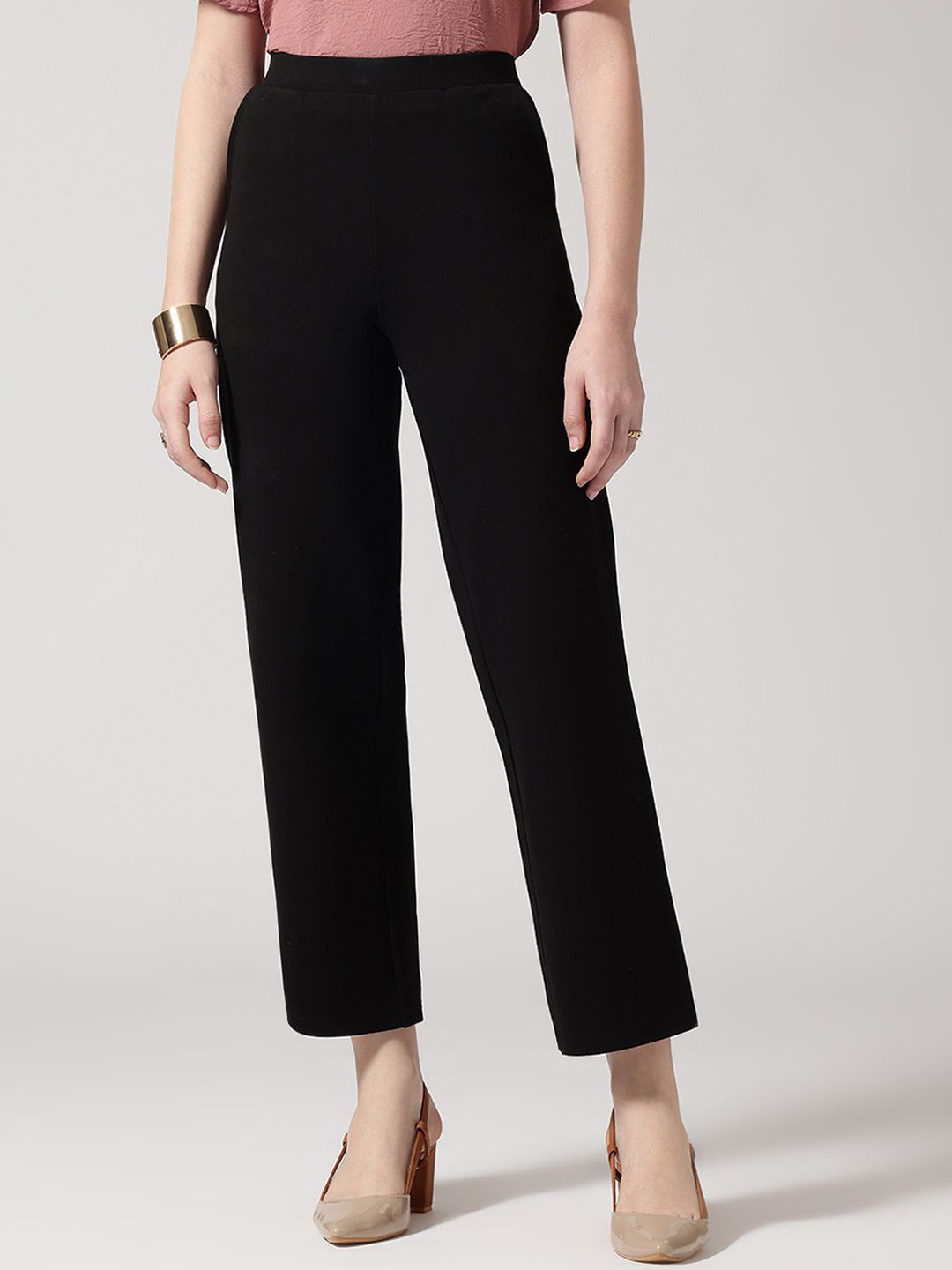 Strong And Brave Women Comfort High-Rise Easy Wash Trousers