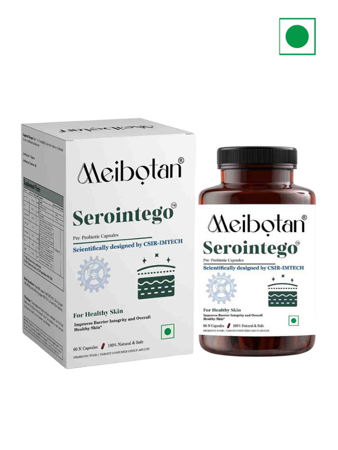 Meibotan Serointego Probiotics For Healthy Skin Supplements - 60 Capsules
