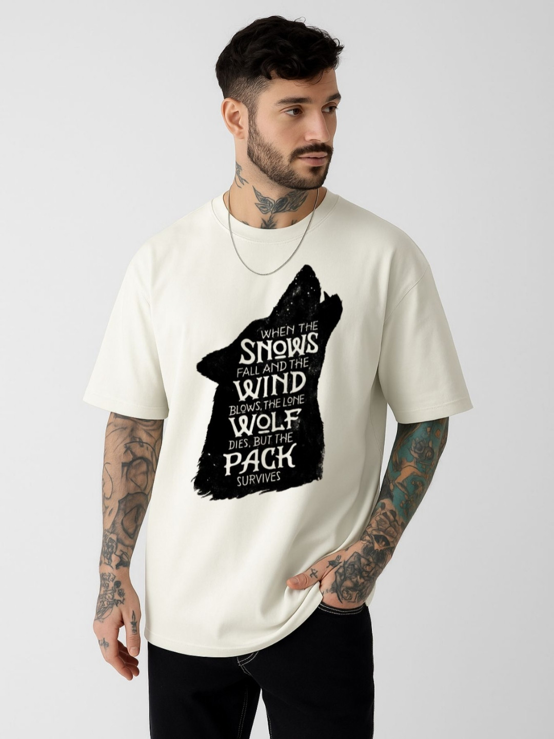 Be Crazy Men Typography Printed Roud Neck Oversized Cotton T-shirt