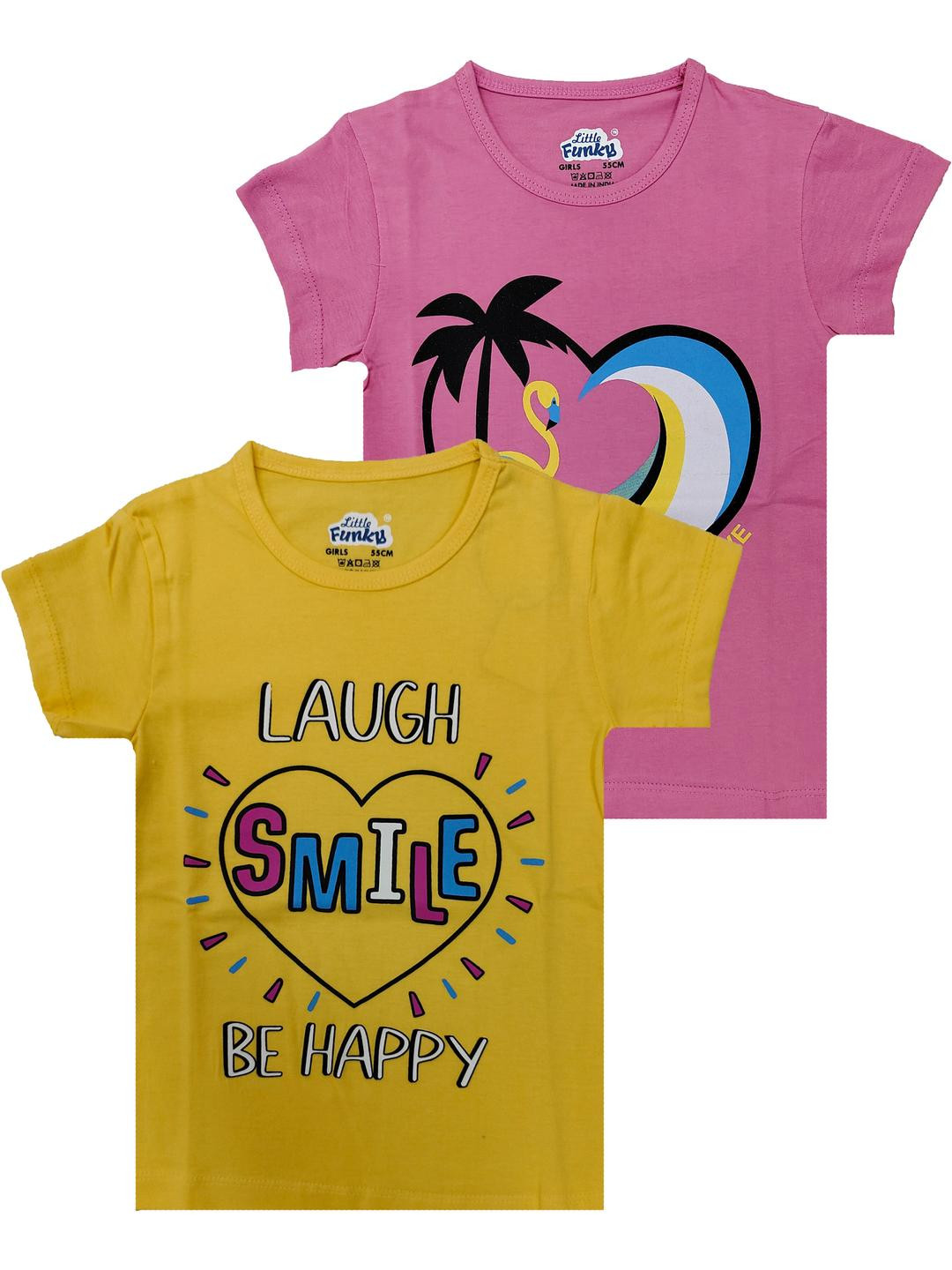 Little funky Girls 2 Printed Pure Cotton T-shirt
