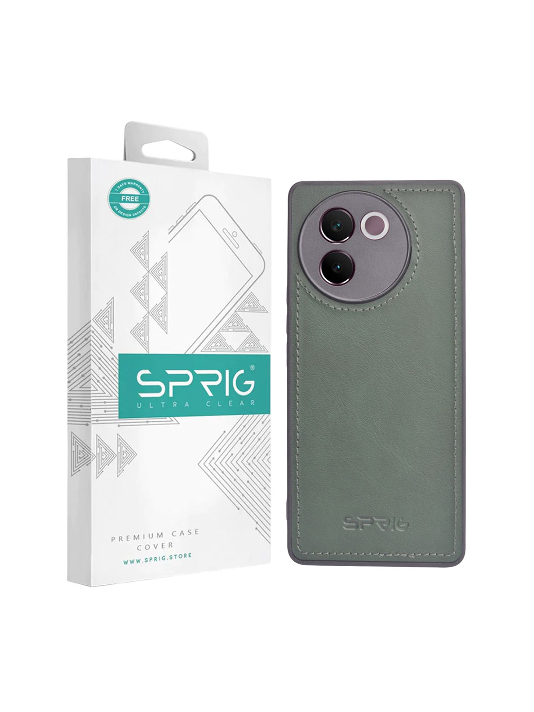 SPRIG vivo V30e Matte PU Leather Back Cover