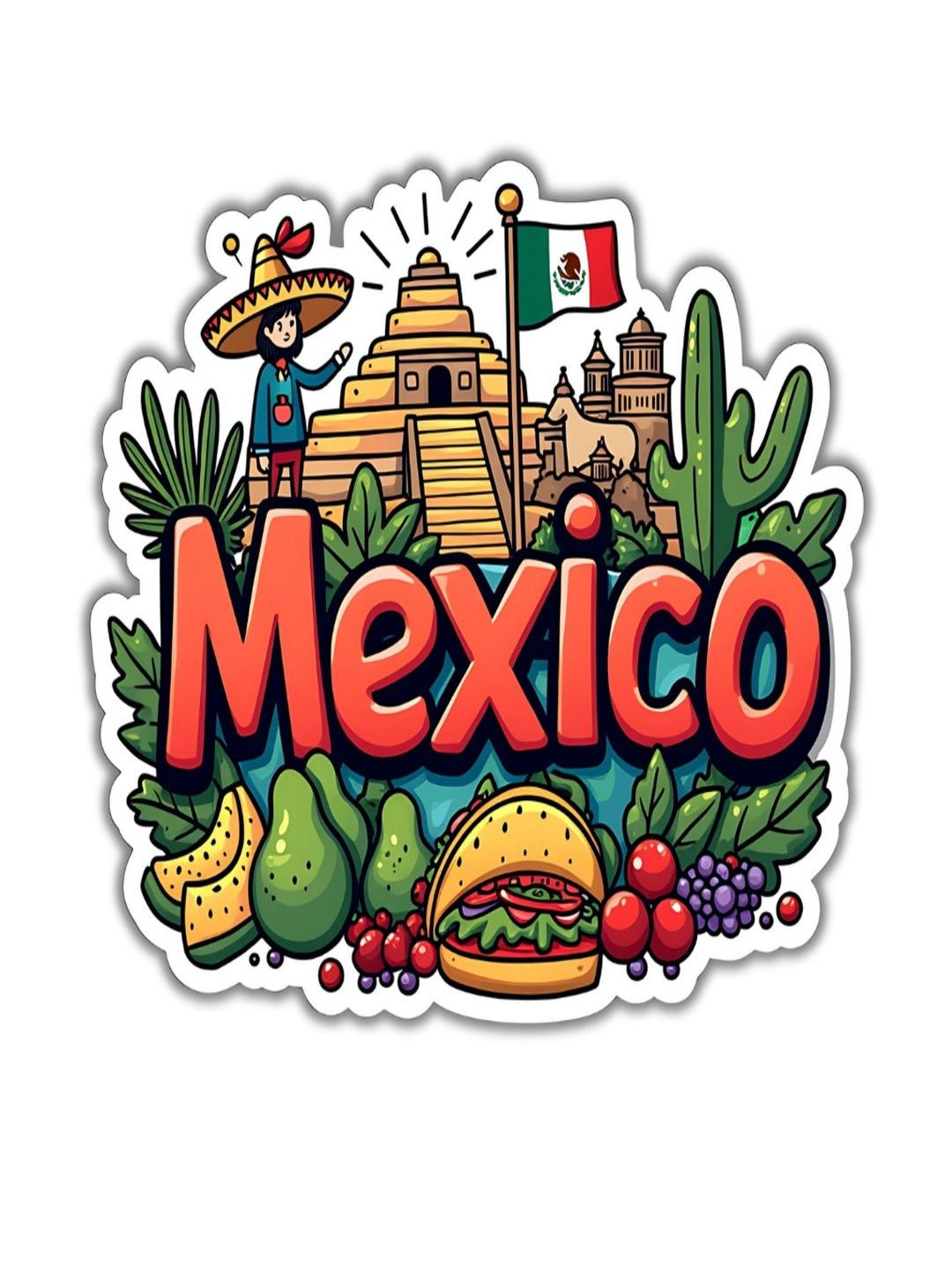 Mexico Country Theme Souvenir Wooden Refrigerator Stylish Fridge Magnet