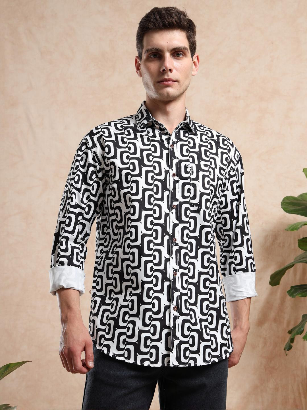 ALLWIN PAUL Men Black Shirts